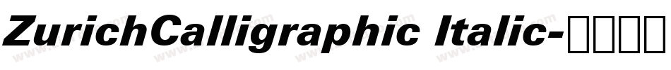 ZurichCalligraphic Italic字体转换